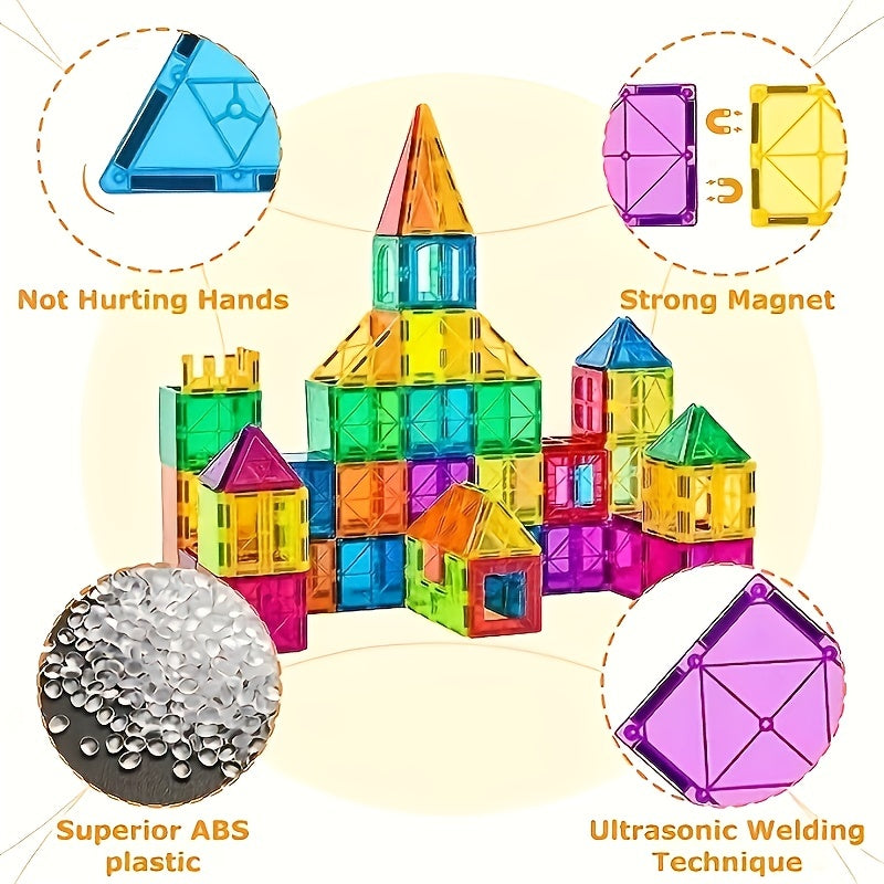 Magnetic Tile Building Blocks Transparent Magnetic Building Blocks