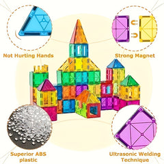 Magnetic Tile Building Blocks Transparent Magnetic Building Blocks