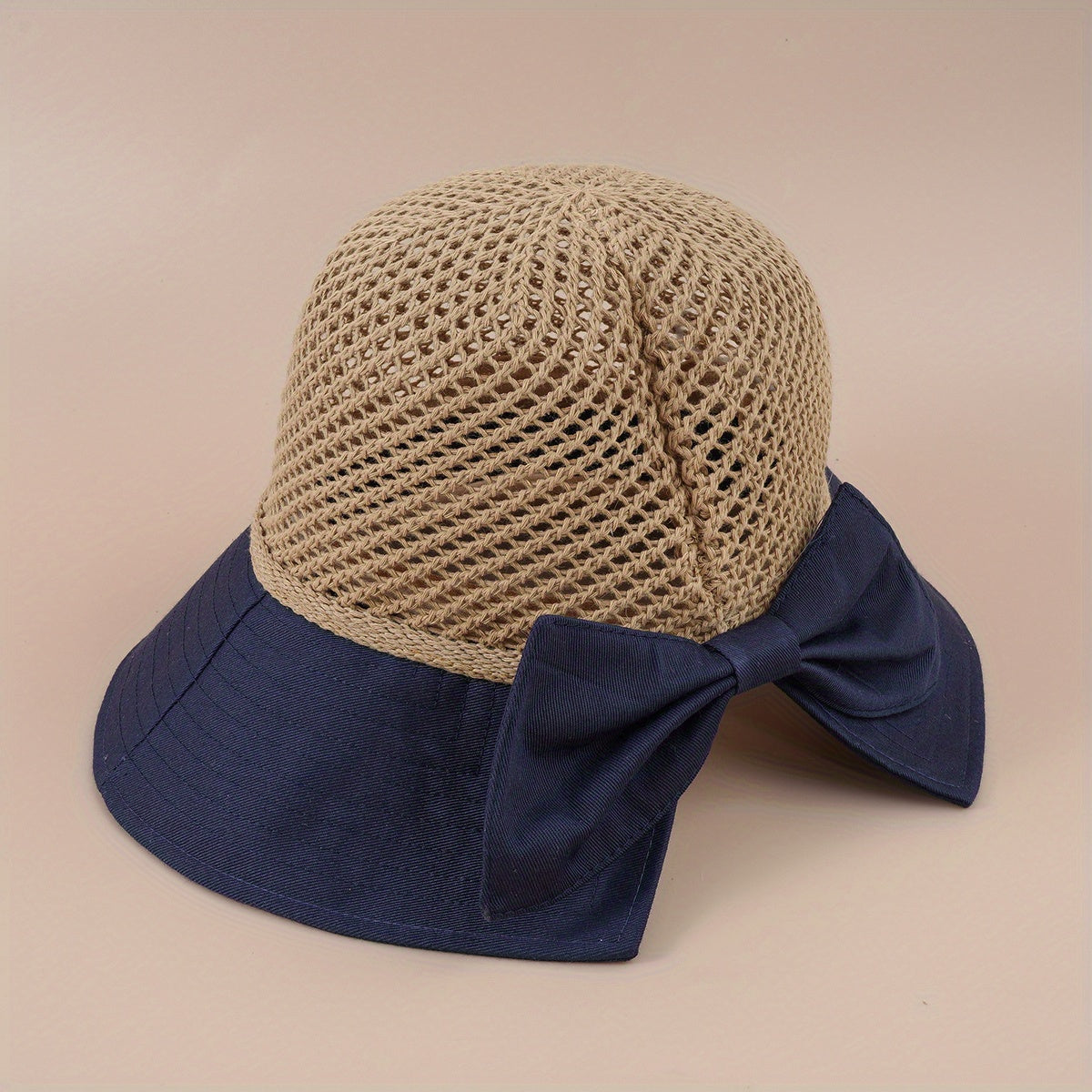 Bowknot Hollow Stitching Bucket Hat Sunscreen Beach Hat