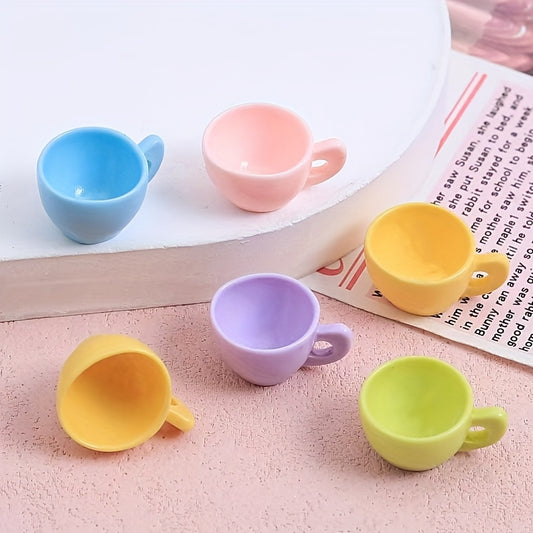 5pcs Tea Cup Set Assorted Colors Dollhouse Decor Miniature