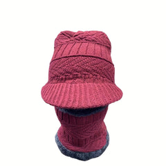 Outdoor Windproof Knitted Hat & Neck Scarf for Cycling