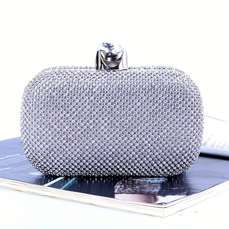 Glitter Rhinestone Clutch Purse Handbag for Prom