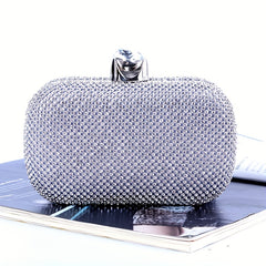Glitter Rhinestone Clutch Purse Handbag for Prom
