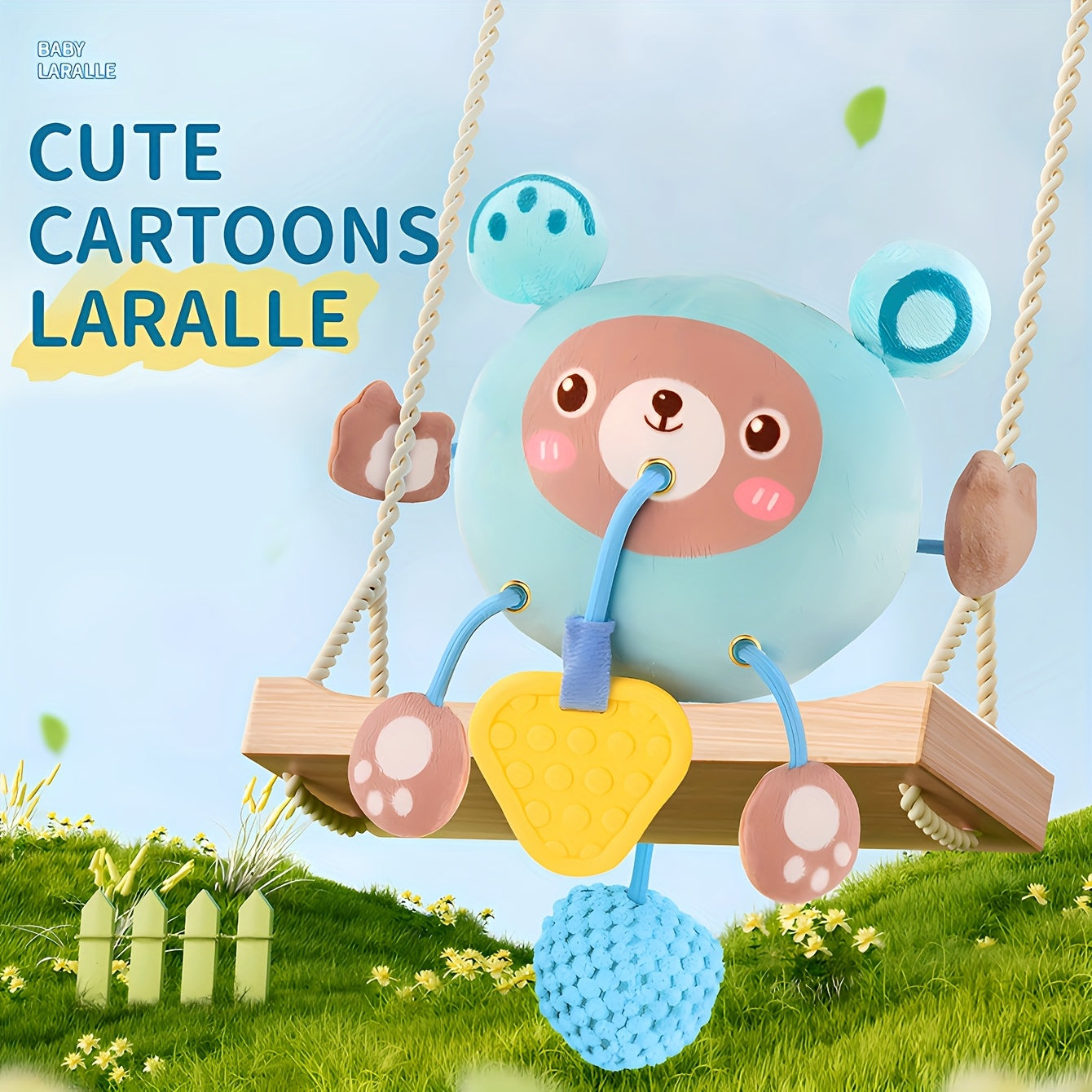 Cartoon Bear Pulling Toy for Shape Cognitive Education