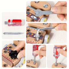 2025's Wooden Smart Building Blocks Toy Screw Assembly Educational Tool