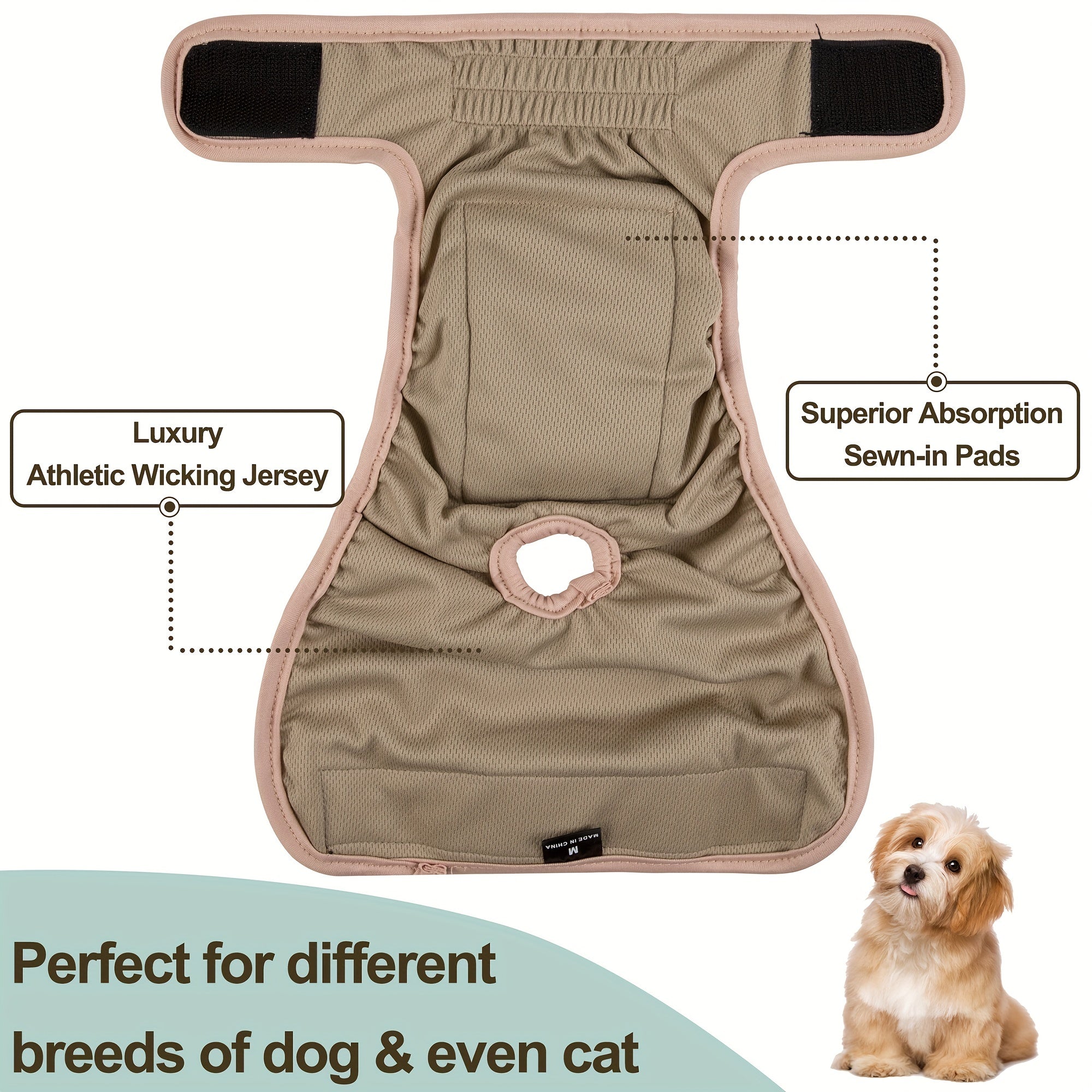 Reusable Male Dog Diapers - Absorbent & Leak Proof Shorts for Puppies