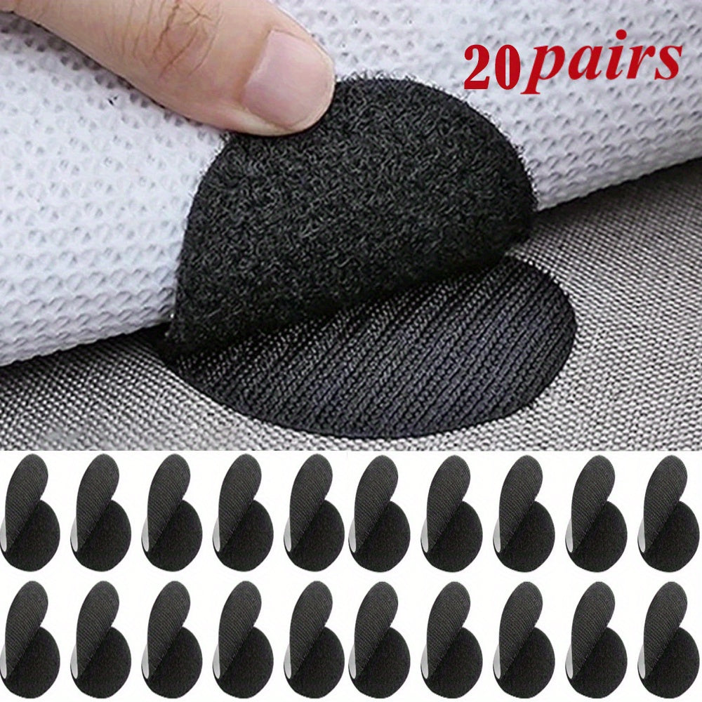 20 Pairs Sticky Hook Loop Dots 2 Round Self Adhesive Fasteners for DIY Crafts