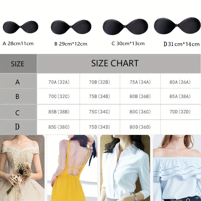 Invisible Silicone Strapless Bra Push Up Lift Adhesive Bra