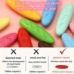 12 24 36 Plastic Hole Crayons Correct Grip Washable No Dirty Hands