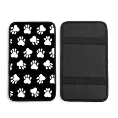 Dog Paw Print Armrest Box Pad Auto Center Console Armrest Protector Cover