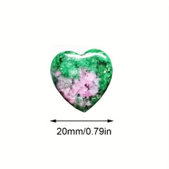 5pcs Natural Crystal Love Heart Shaped Yoga Stone Healing Crystal
