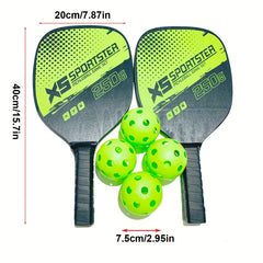 Pickleball Set 2 Paddles 4 Balls Paddle Bag Adult Kids Beginners