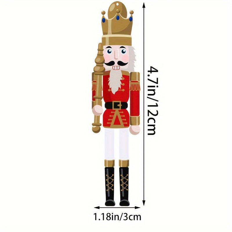 6pcs Acrylic Nutcracker Christmas Decoration Small Pendant Gift Bag Hanging