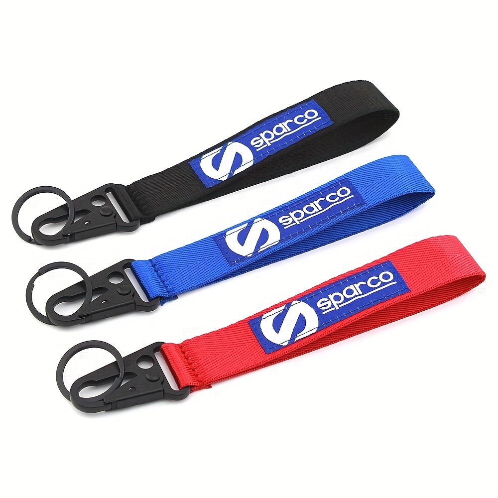 Universal Racing Style Car Modified Fabric Embroidered Keychain