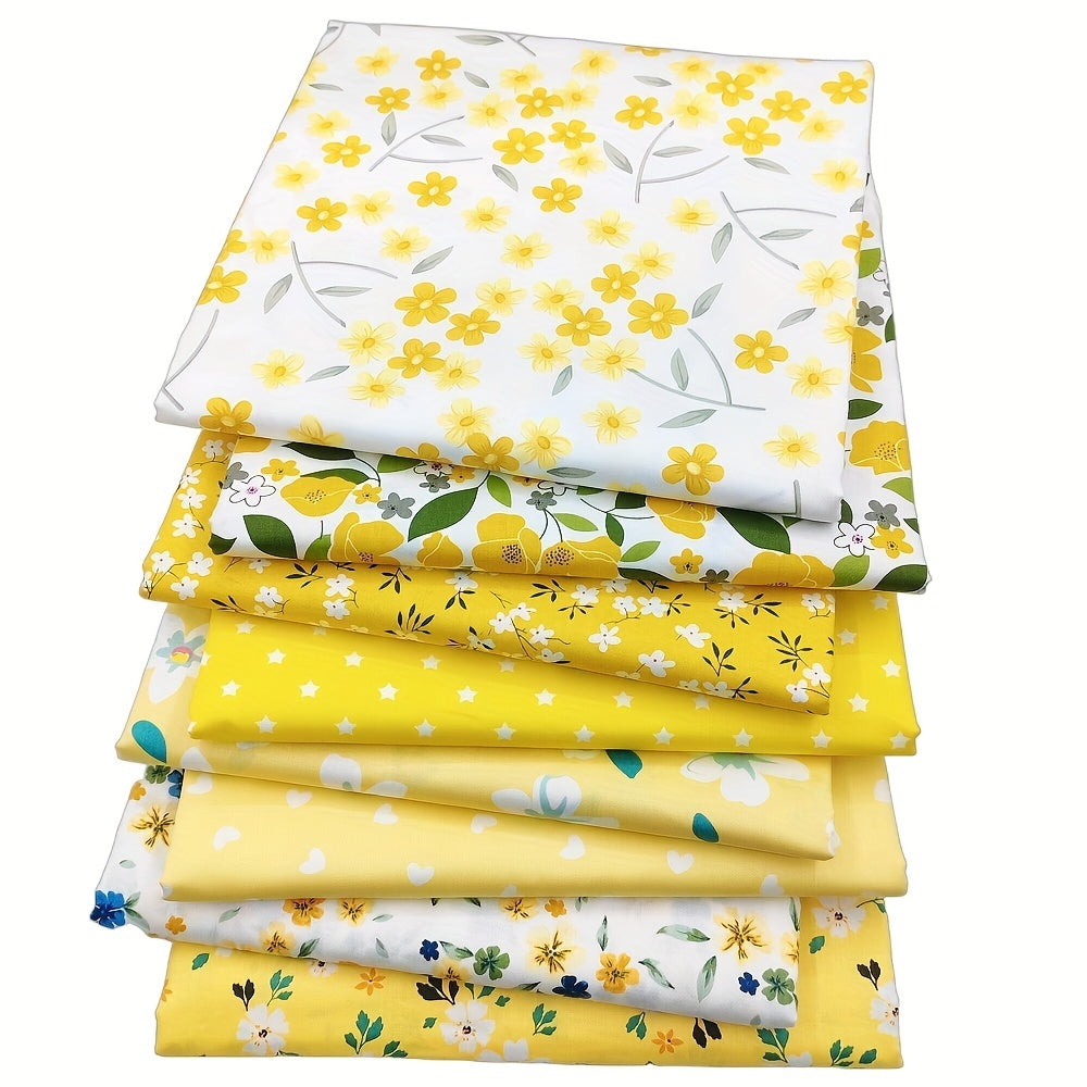 8pcs Multicolor Patchwork Fabric Cotton Sewing Floral DIY Doll