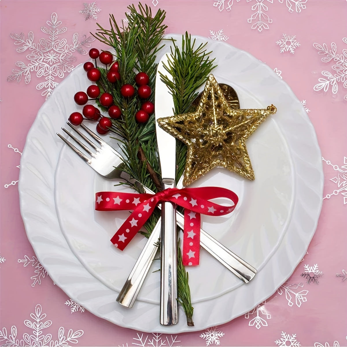 100pcs Christmas Decor Artificial Holly Berry Wire Bundle Garland Wreath