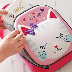 3D Cartoon Cat Pattern Insulated Lunch Bag for Teens and Workers