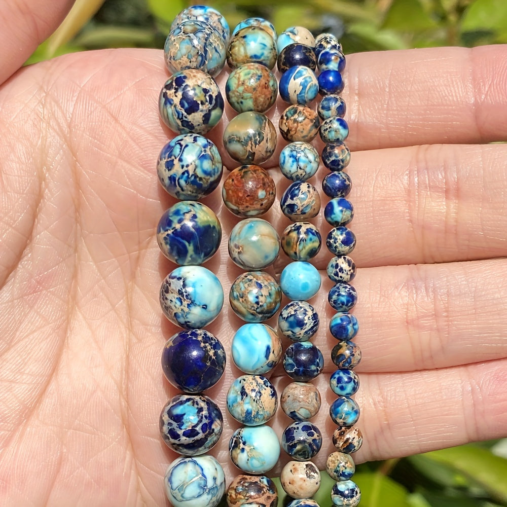 Natural Stone Beads Lapis Lazuli Emperor Pine Stone Round Beads 4mm-10mm