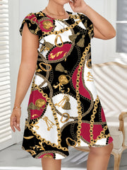 Ruffle Sleeve Tunic Dress