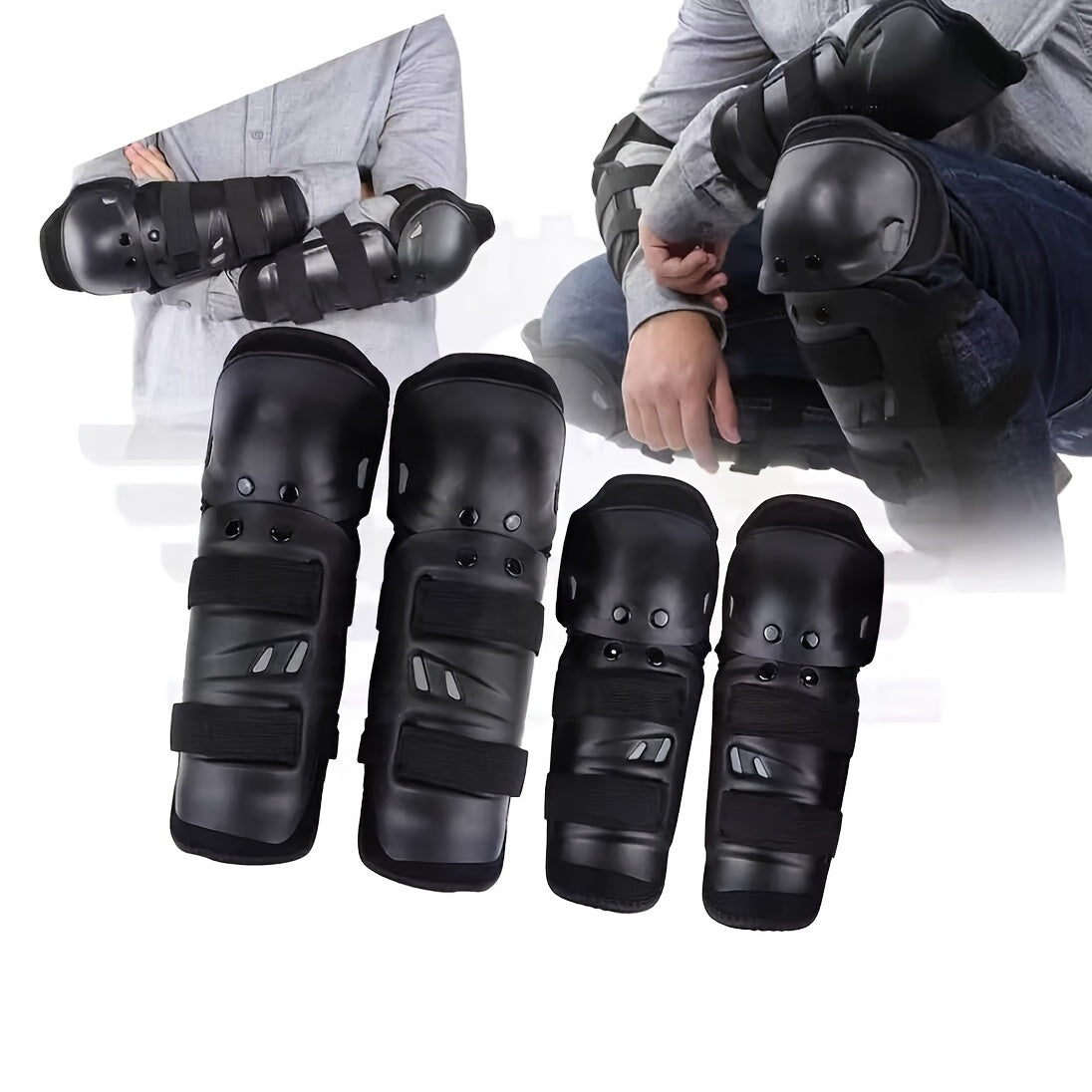 Motorcycle Knee & Elbow Pads Set for Off Road Riding