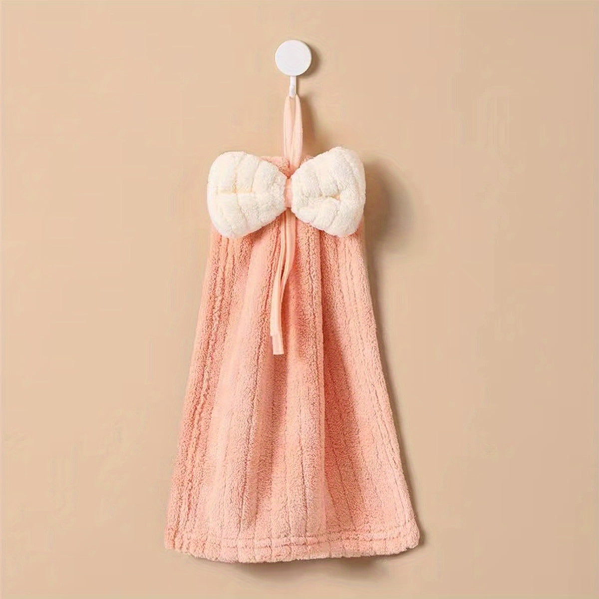 2pcs Bow Hanging Towel Soft and Absorbent for Quick Drying Hands & Dishes