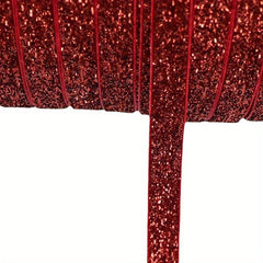 5 Yards 10mm Glitter Velvet Ribbon DIY Gift Wrapping Hair Bows Wedding Party