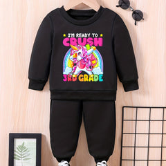 Baby Unicorn Casual Outfit Long Sleeve Sweatshirt Trousers Set