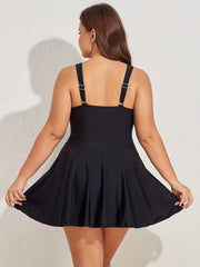  Mesh Stripe V Neck One Piece Swimsuit