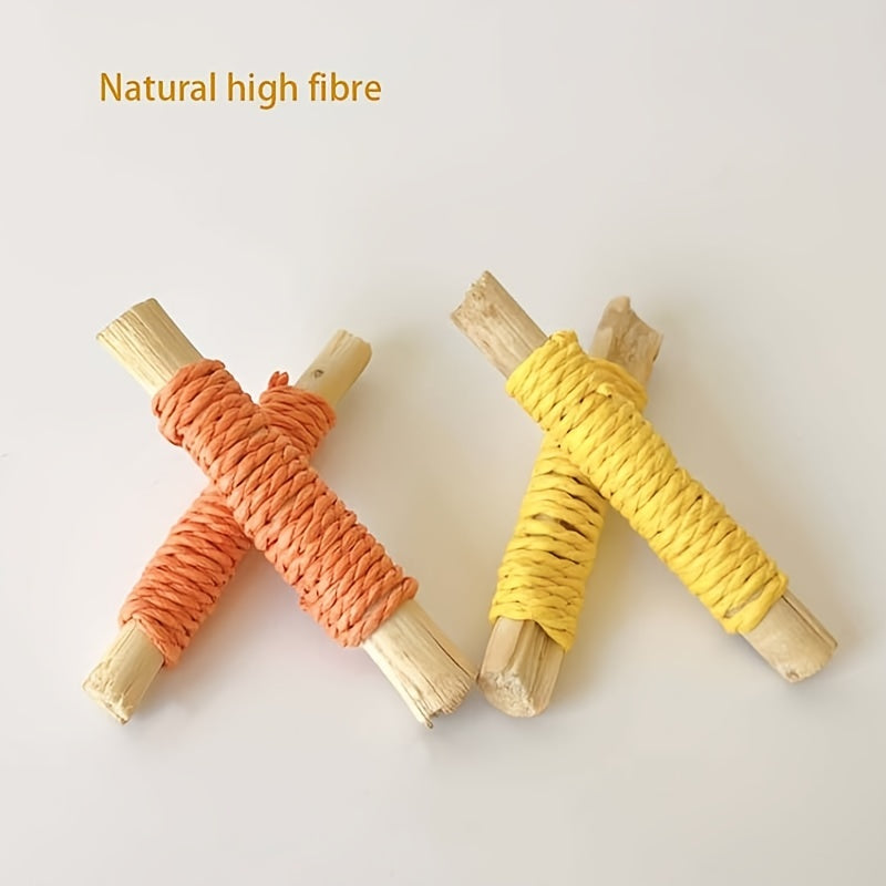 2pcs Small Animal Molar Sticks Chew Toys for Rabbits Guinea Pigs