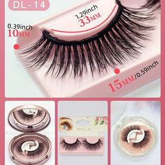 Natural False Eyelashes with Self Adhesive Tape