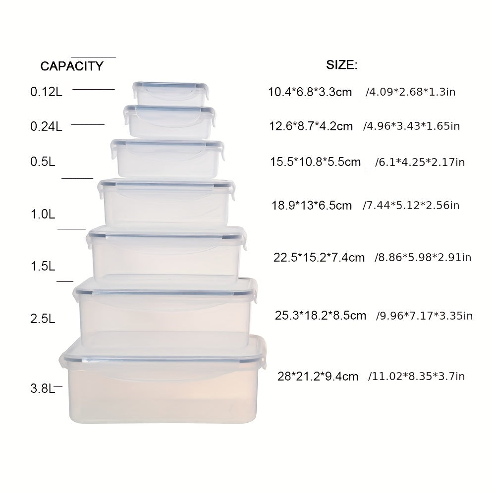 7Pcs High Airtight Food Storage Boxes With Lids