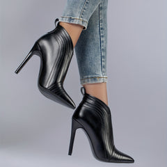Women's Point Toe Stiletto Heeled Ankle Boots
