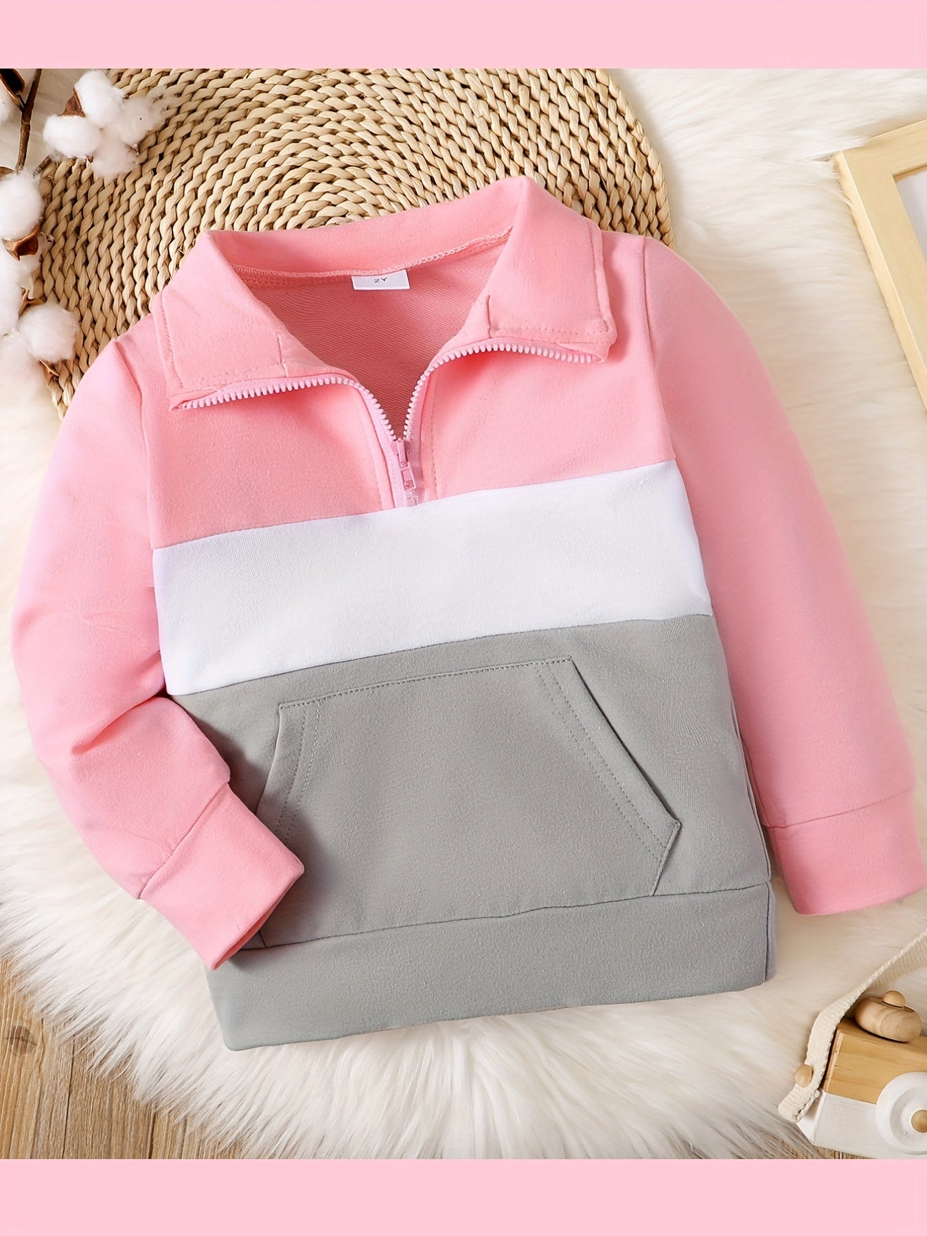Girls Casual Pullover Sweatshirt Long Sleeve Zip Up Crew Neck Tops