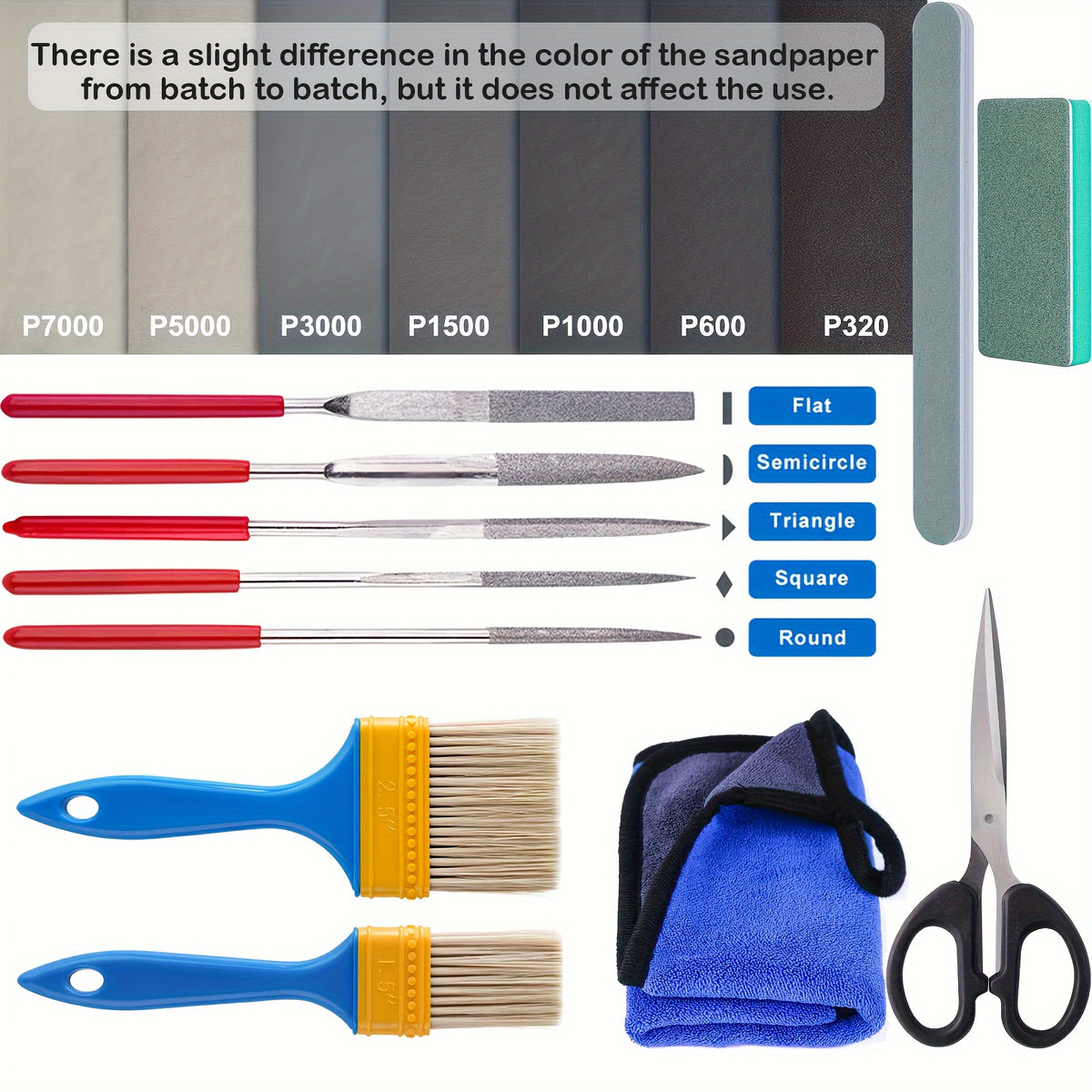 Resin Casting Polishing Kit Sandpaper File Polishing Tools Set