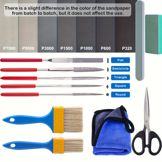 Resin Casting Polishing Kit Sandpaper File Polishing Tools Set