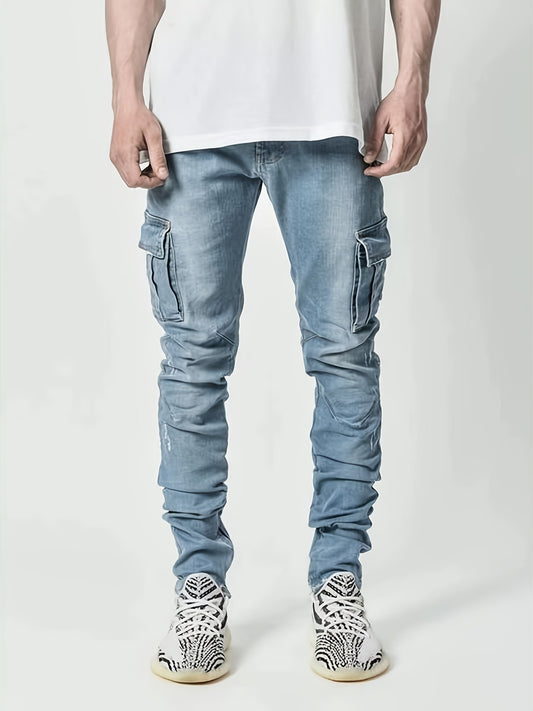 Mens Casual Cotton Jeans With Pocket