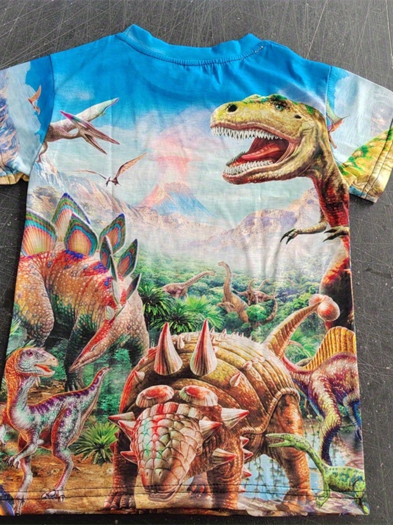 Boys Dinosaur T Shirt 3D Print Stretchy Fabric Outdoor Play