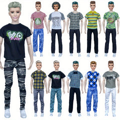 10pcs Mixed Doll Clothes Set High Polyester Outfits for Dolls