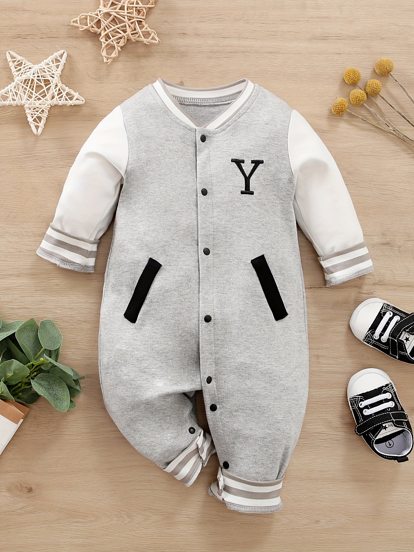 Cute Baby Boy Baseball Bodysuit for Casual Sports