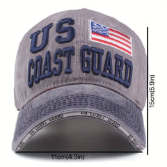 Embroidered Sandwich Brim Baseball Cap All Match Casual Peaked Cap Washed
