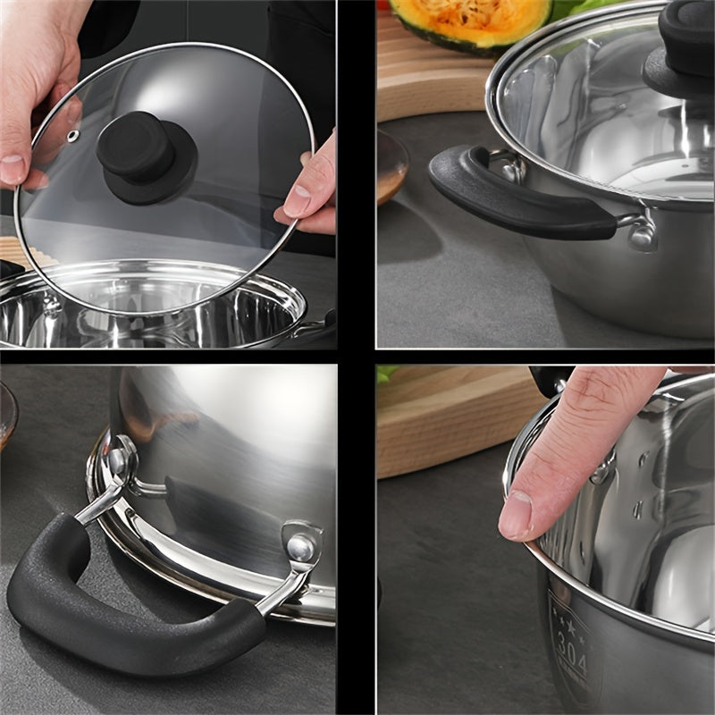 304 Stainless Steel Soup Pot Double Ear Pot Cooking Pot