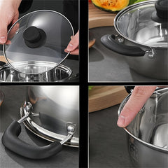 304 Stainless Steel Soup Pot Double Ear Pot Cooking Pot