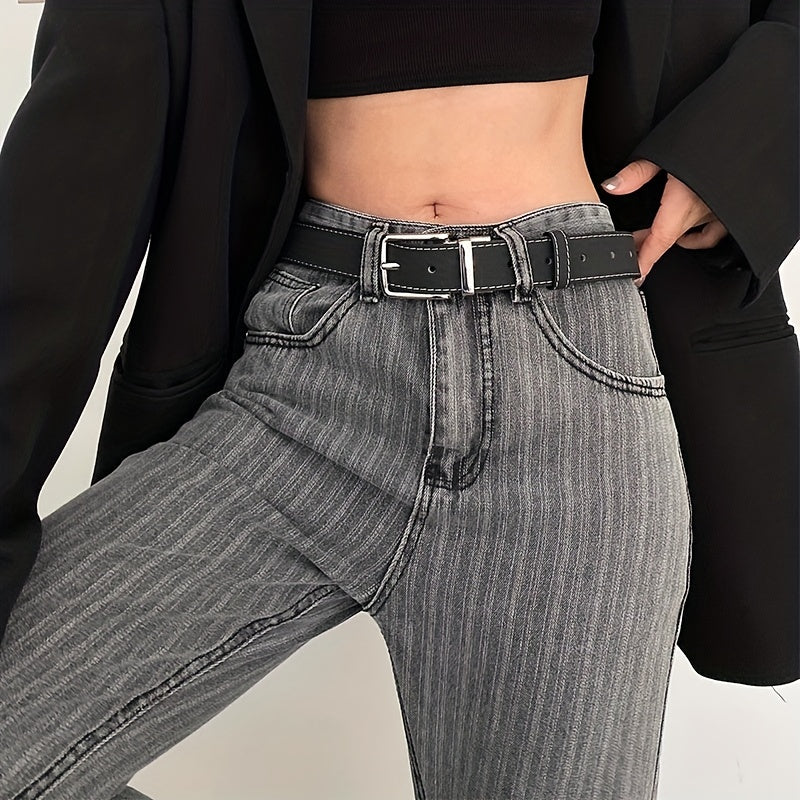 Unisex Vintage Pin Buckle Belt Casual PU Belt Jeans Pants Belt