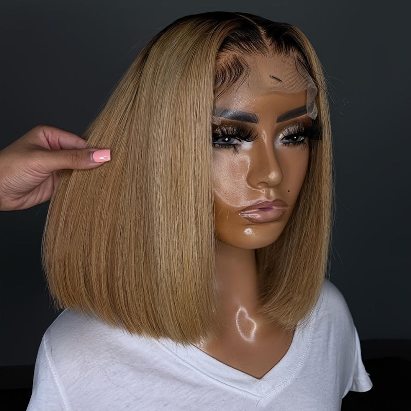 Ombre 1B 27 Short Bob Human Hair Wig