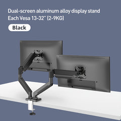PC Monitor Arm Dual Stand Adjustable Spring Desk Mount For Dual Monitors