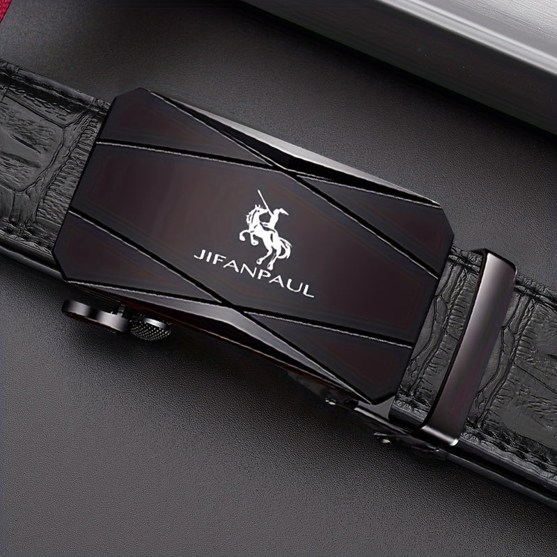 Men's PU Leather Business Casual Belt Automatic Buckle Belt