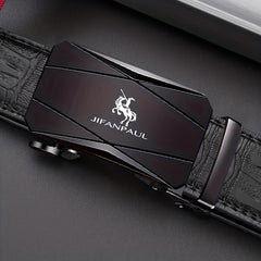 Men's PU Leather Business Casual Belt Automatic Buckle Belt