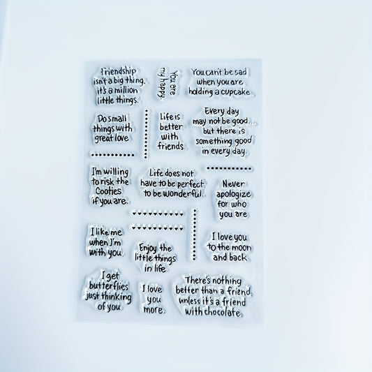 4 Sheets Rubber Stamp Set for Card Making Scrapbooking DIY Journaling