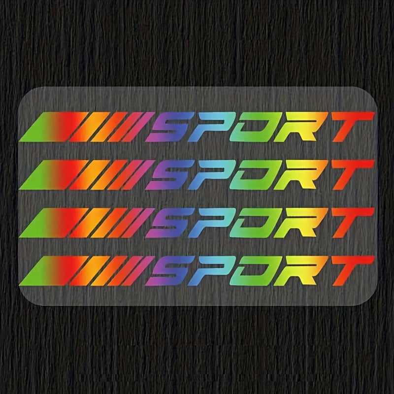 4pcs Multicolour Sport Car Sticker Decal