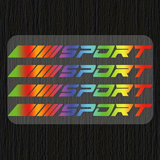 4pcs Multicolour Sport Car Sticker Decal